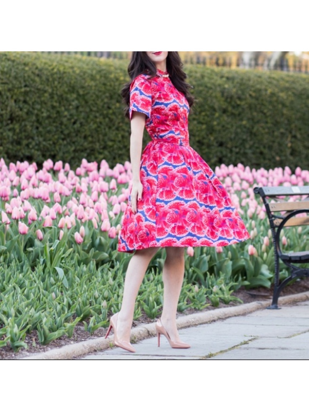 Zac Posen Brooks Brothers Red Floral Shirt Dress - Picture 4 of 8